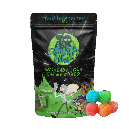 Warheadz Sour Chewy Cubes 500MG THC